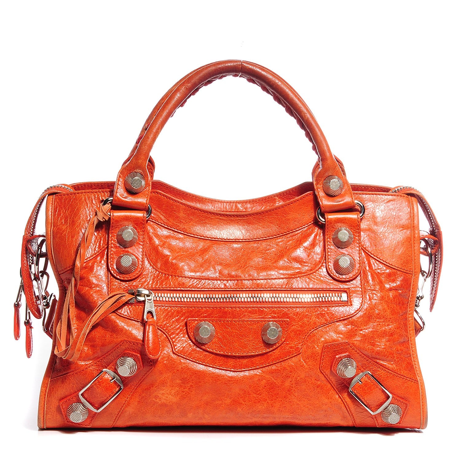 Balenciaga Agneau Giant 21 Silver Hardware City Mandarine 1 of 13