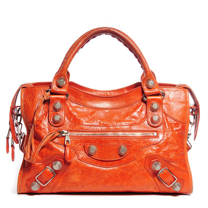 Balenciaga Agneau Giant 21 Silver Hardware City Mandarine 1 of 13