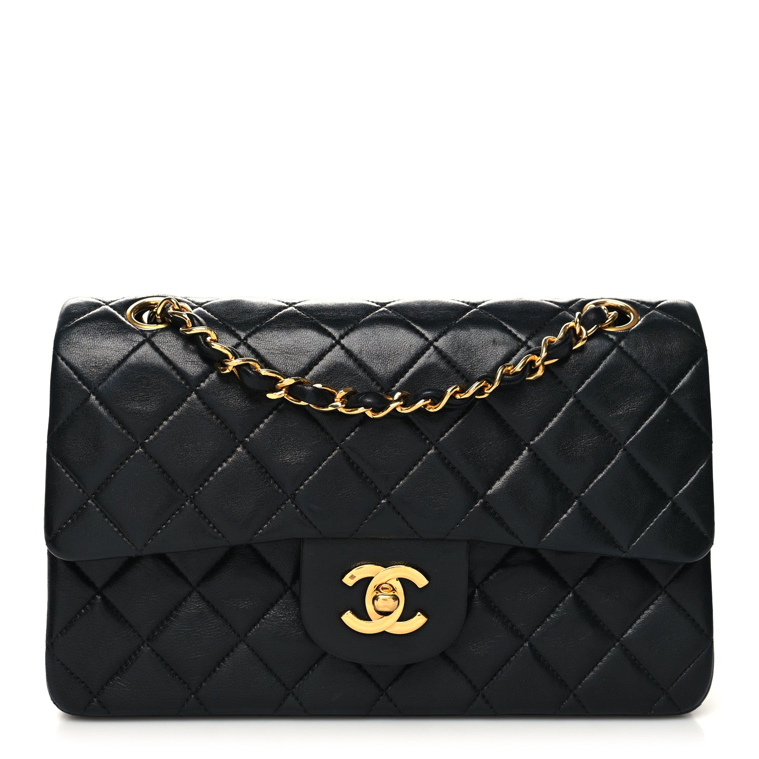 Chanel Lambskin Quilted Small Double Flap Black 1 of 11