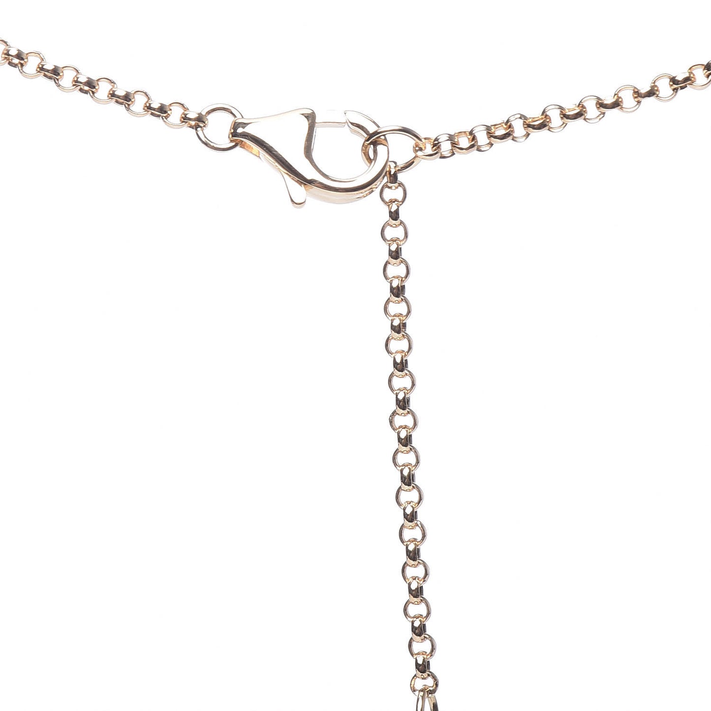 18K Yellow Gold Diamond Agrafe Pendant Necklace