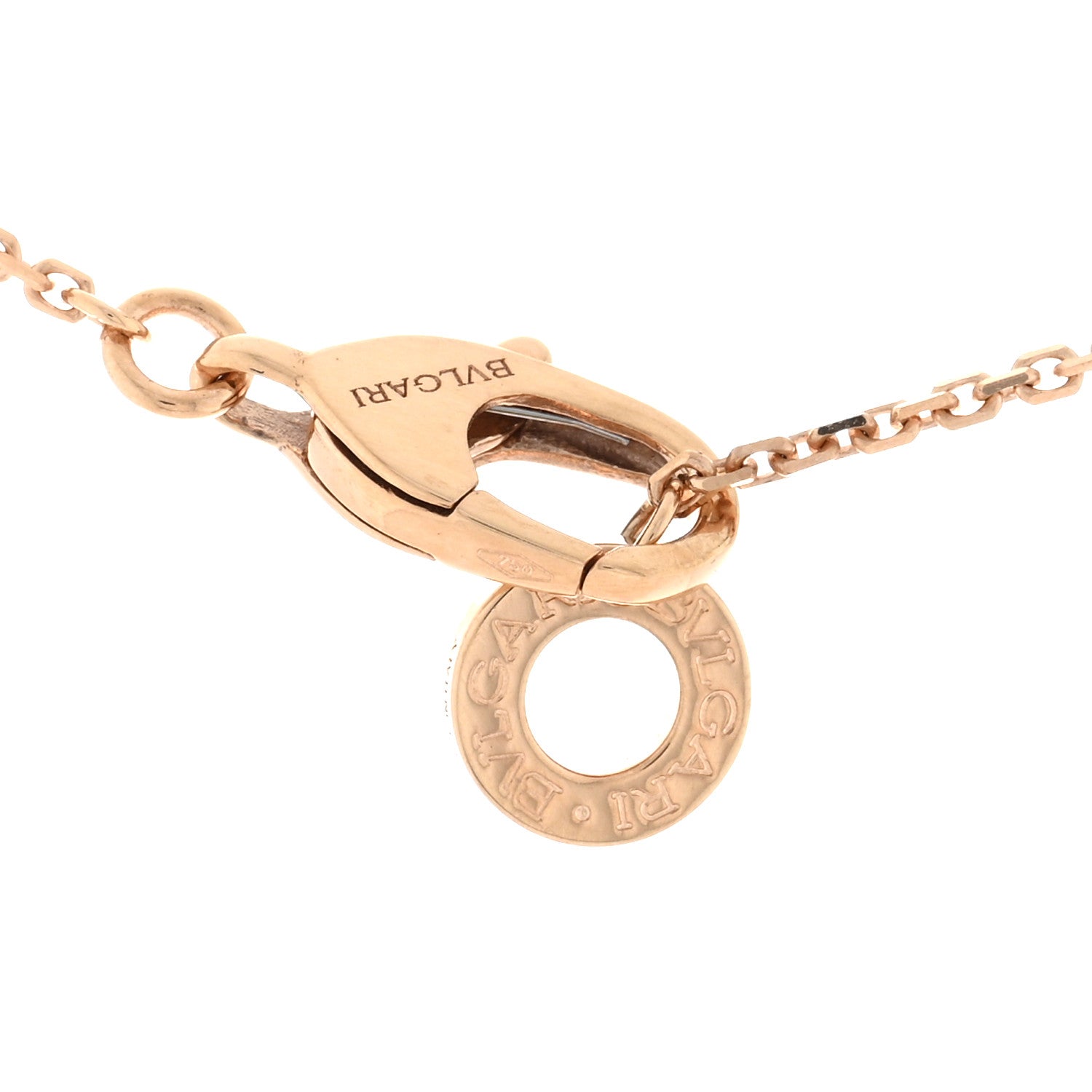 Bulgari 18K Rose Gold Diamond Mother of Pearl Small Divas' Dream Pendant Necklace 4 of 5