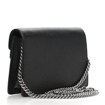 Gucci Calfskin Super Mini Dionysus Shoulder Bag Black 3 of 12