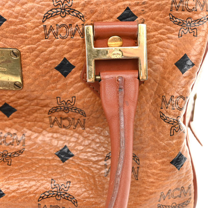MCM Visetos Essential Boston Bag Cognac 7 of 10