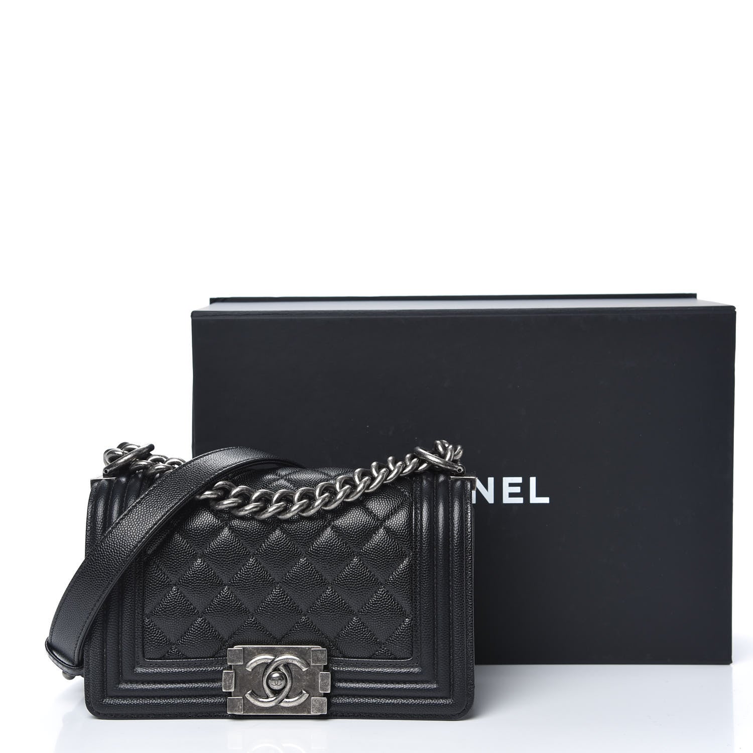 Chanel Caviar Quilted Small Boy Flap Black 11 of 11