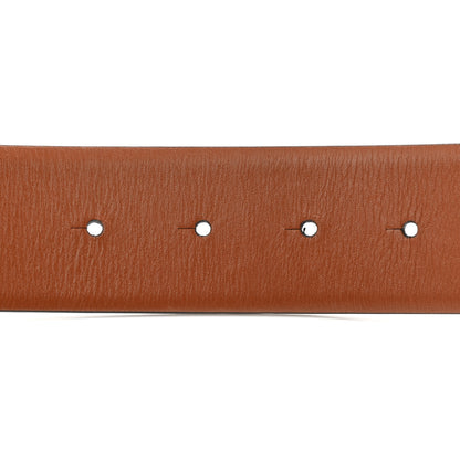 Valentino Garavani Glossy Calfskin VLogo Reversible 40mm Belt 90 36 Saddle Brown Black 5 of 7