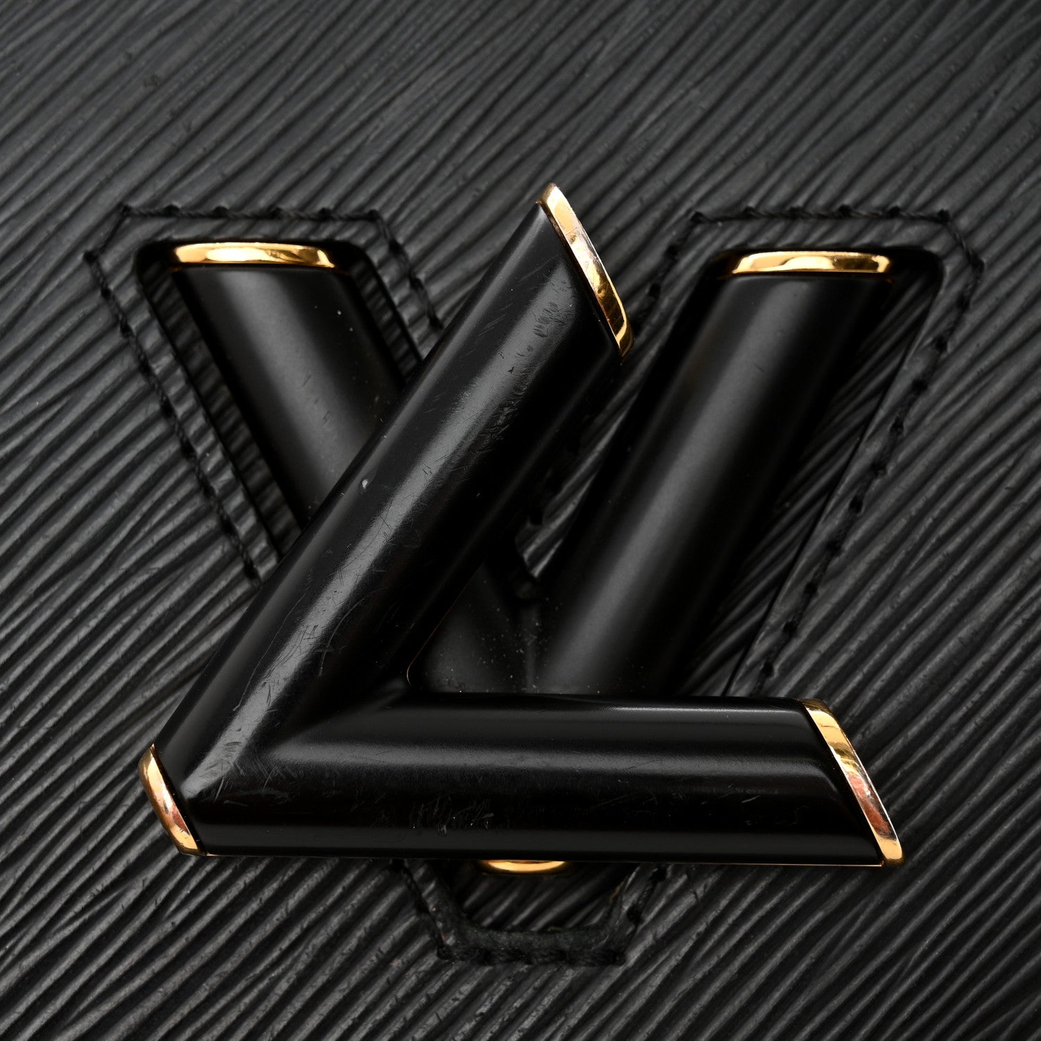 Louis Vuitton Epi Twist Shoulder Bag MM Matte Black Gold 15 of 19