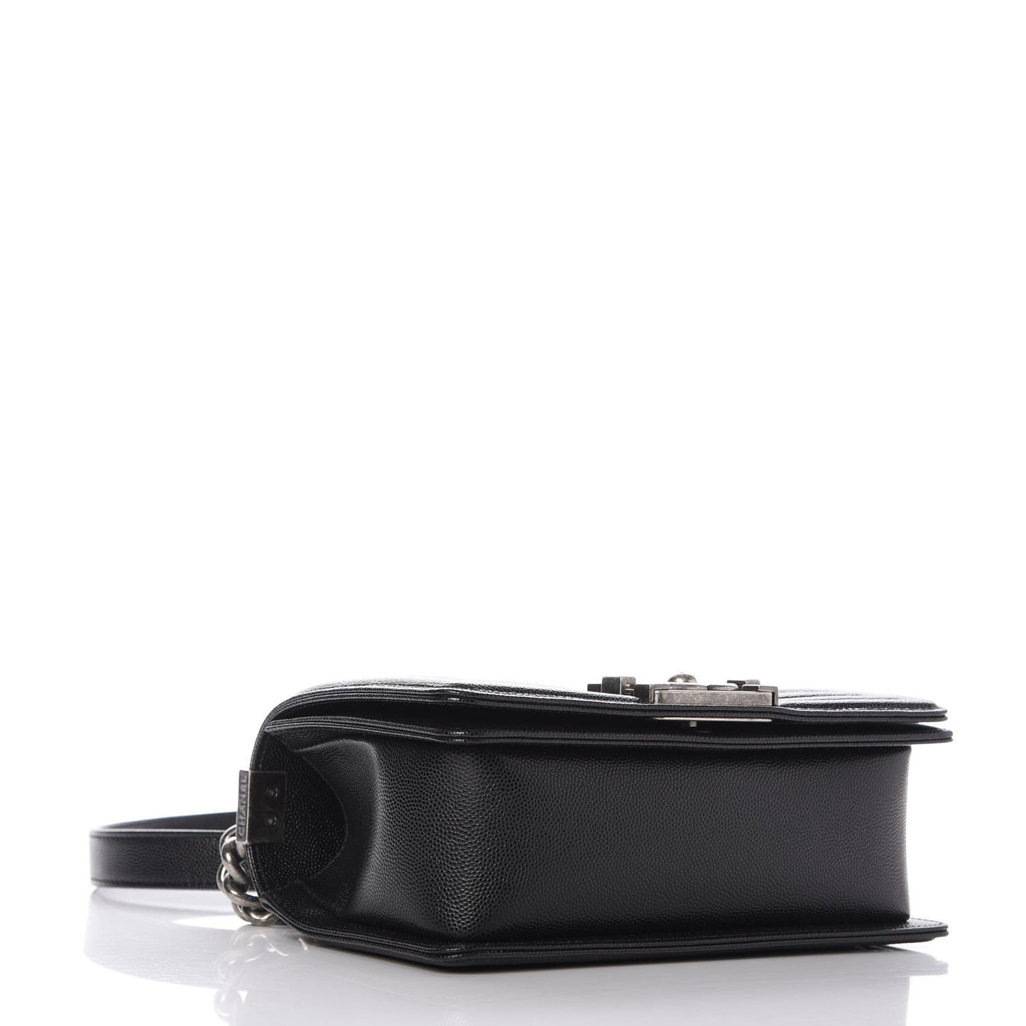 Caviar Quilted Small Boy Flap Black
