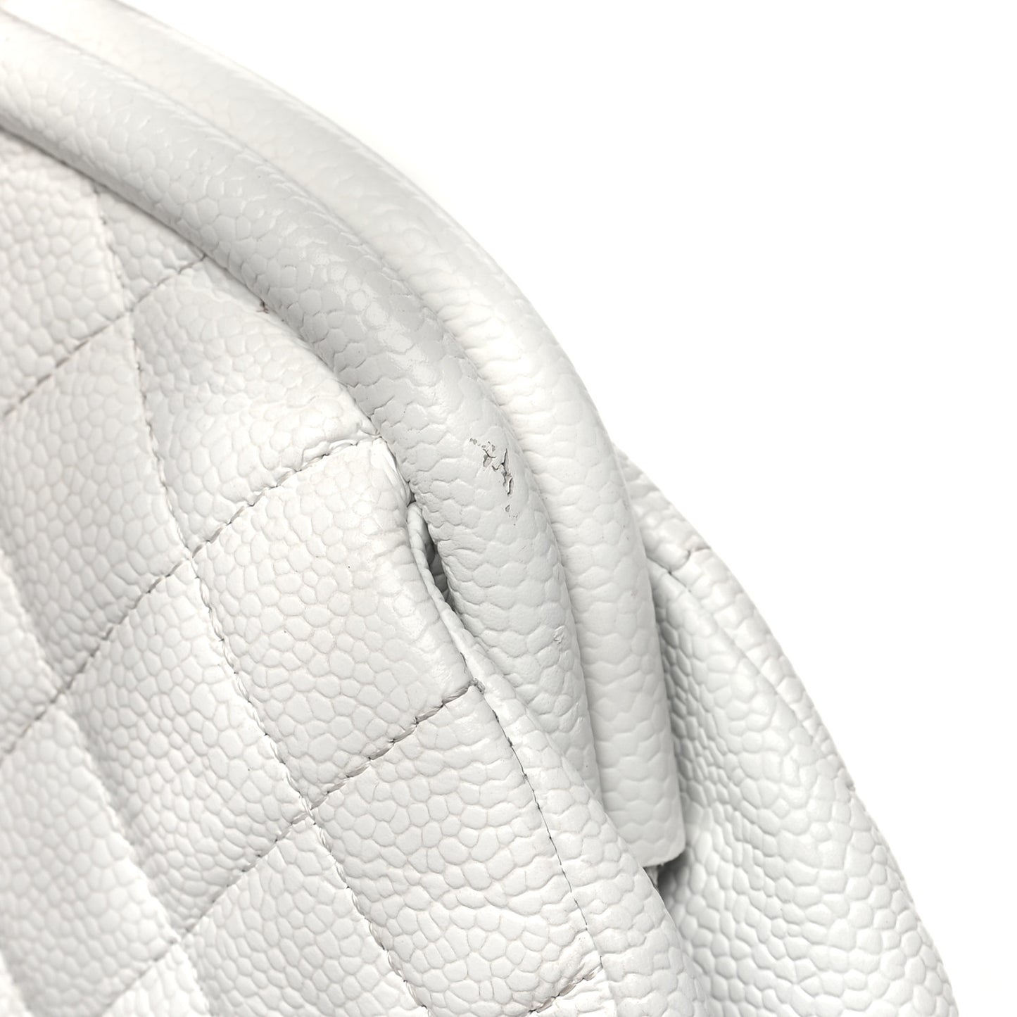 Caviar Quilted Timeless Clutch White