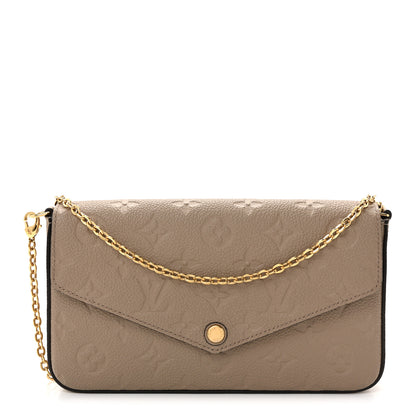 Louis Vuitton Empreinte Pochette Felicie Chain Wallet Tourterelle 1 of 11