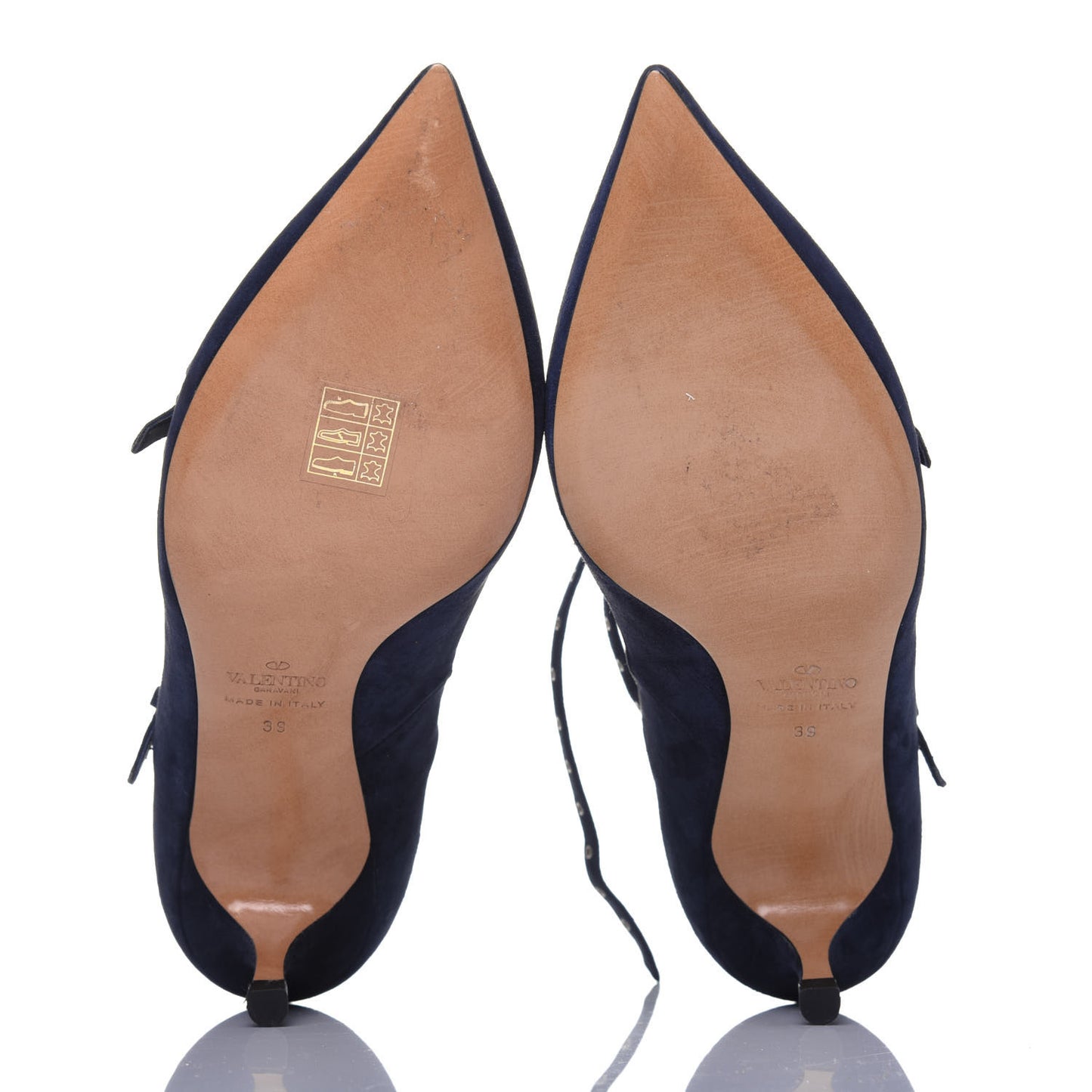 Suede Love Latch 50mm Pumps 39 Marine Poudre
