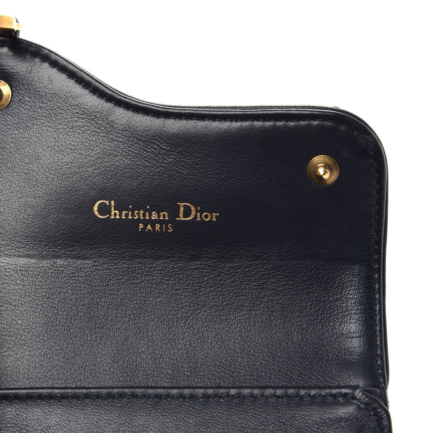 Christian Dior Oblique Saddle Lotus Wallet Blue 6 of 7