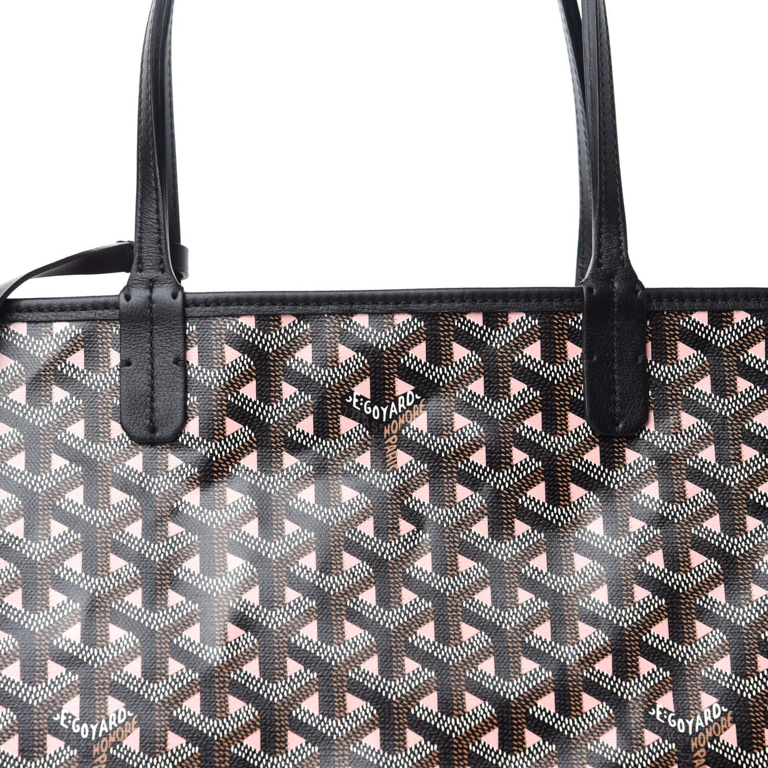 Goyard Goyardine Saint Louis Claire Voie PM Black Pink 10 of 10
