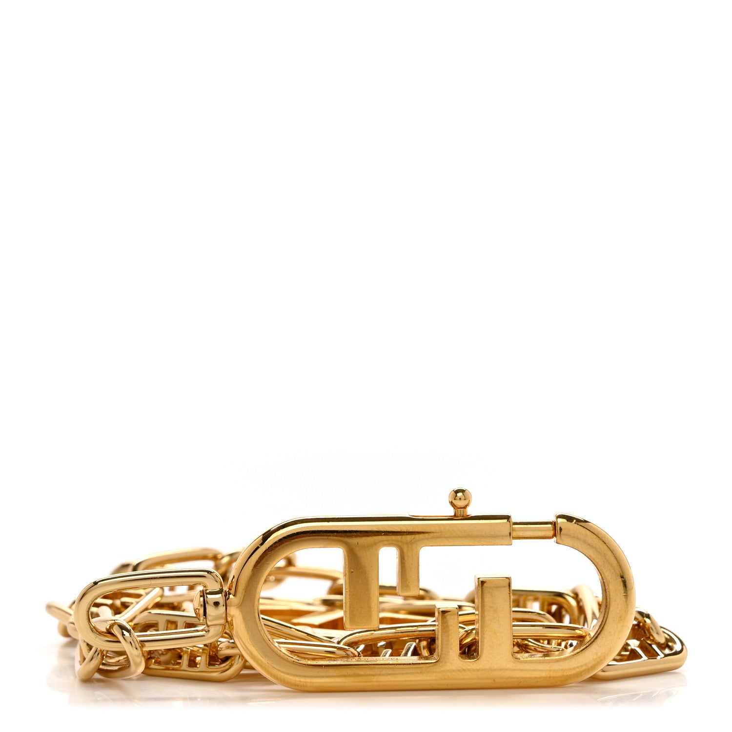 Fendi Metal O'Lock Strap You Gold 1 of 4