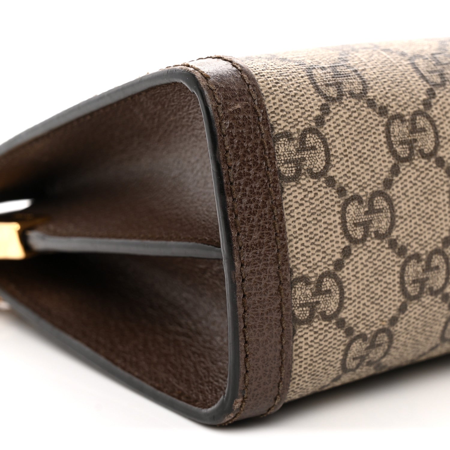 Gucci GG Supreme Monogram Web Small Ophidia Chain Shoulder Bag Brown 10 of 15