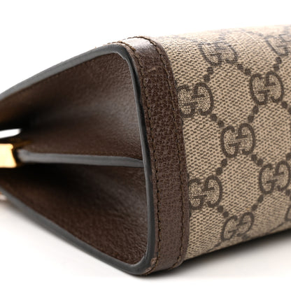 Gucci GG Supreme Monogram Web Small Ophidia Chain Shoulder Bag Brown 10 of 15