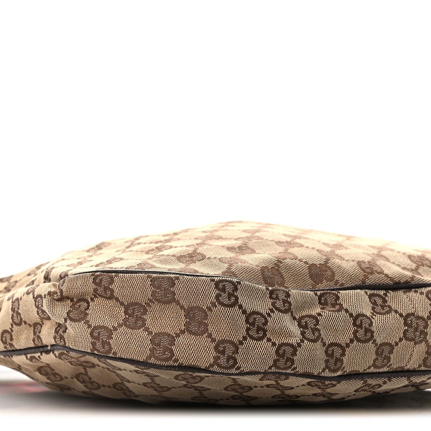 Gucci Monogram Web Medium Half Moon Hobo Dark Brown 9 of 14