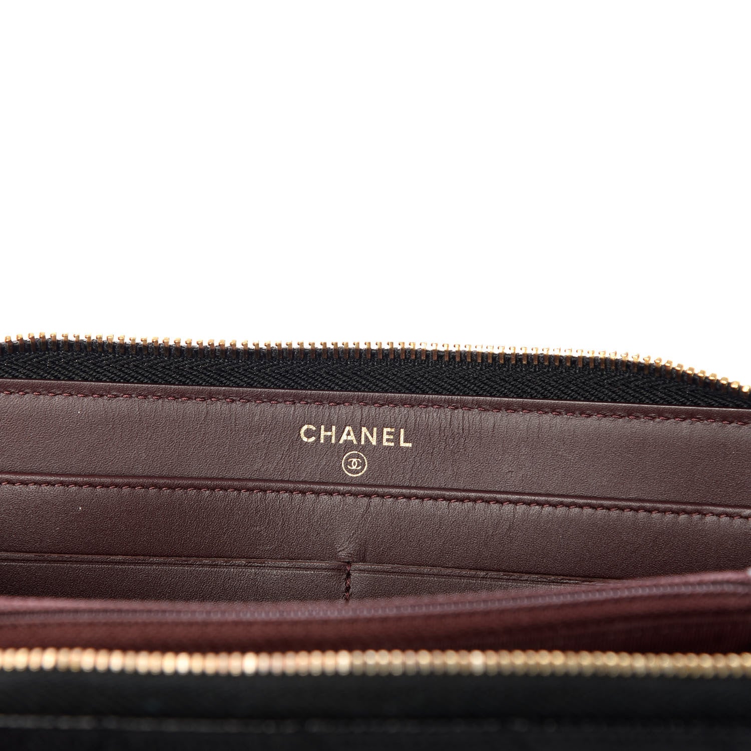Chanel Caviar Quilted Large Gusset Zip Around Wallet Black 6 of 9