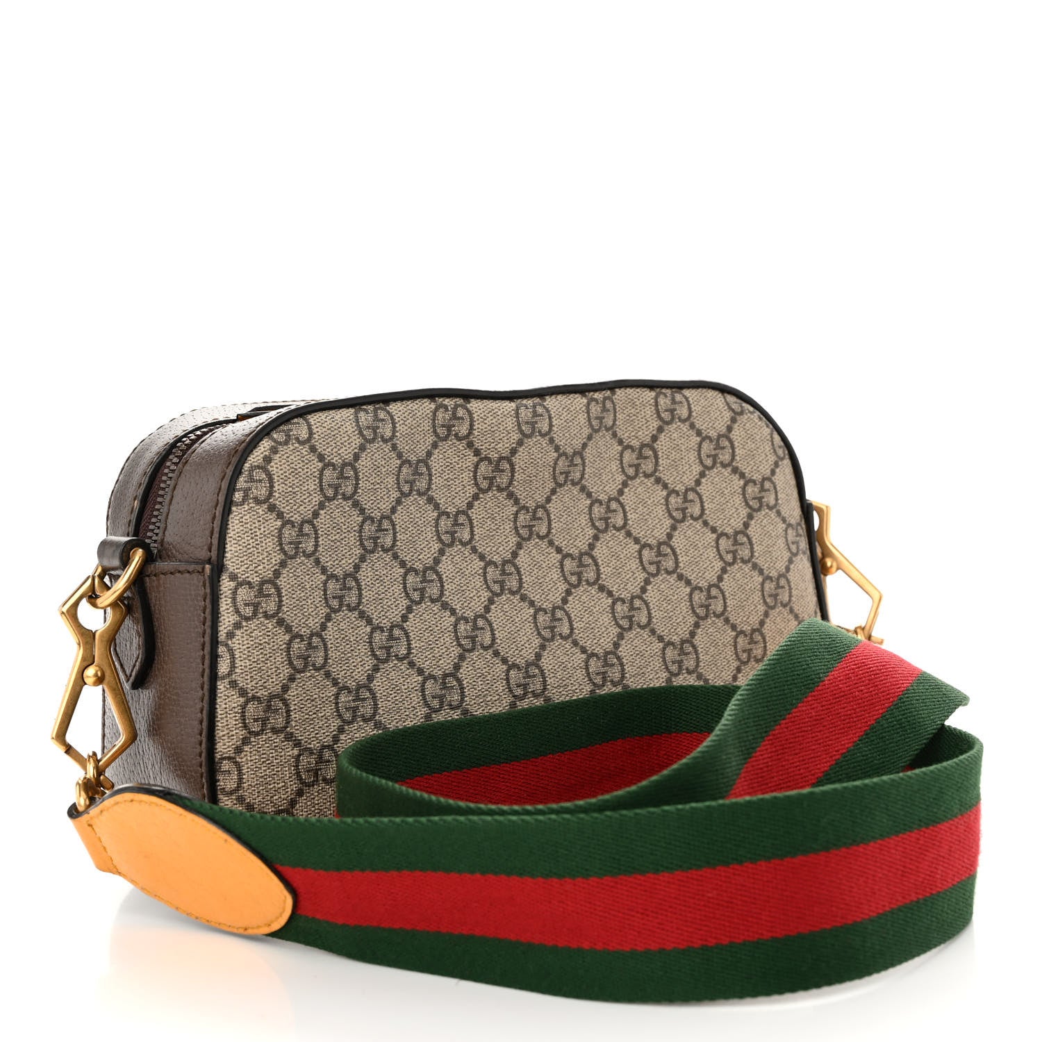 Gucci GG Supreme Monogram Web Neo Vintage Shoulder Bag Beige New Acero Crop 3 of 10