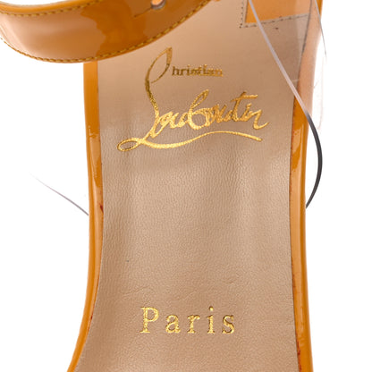 Christian Louboutin Patent PVC Jonatina 100 Sandals 38.5 Topaz Transparent 6 of 8