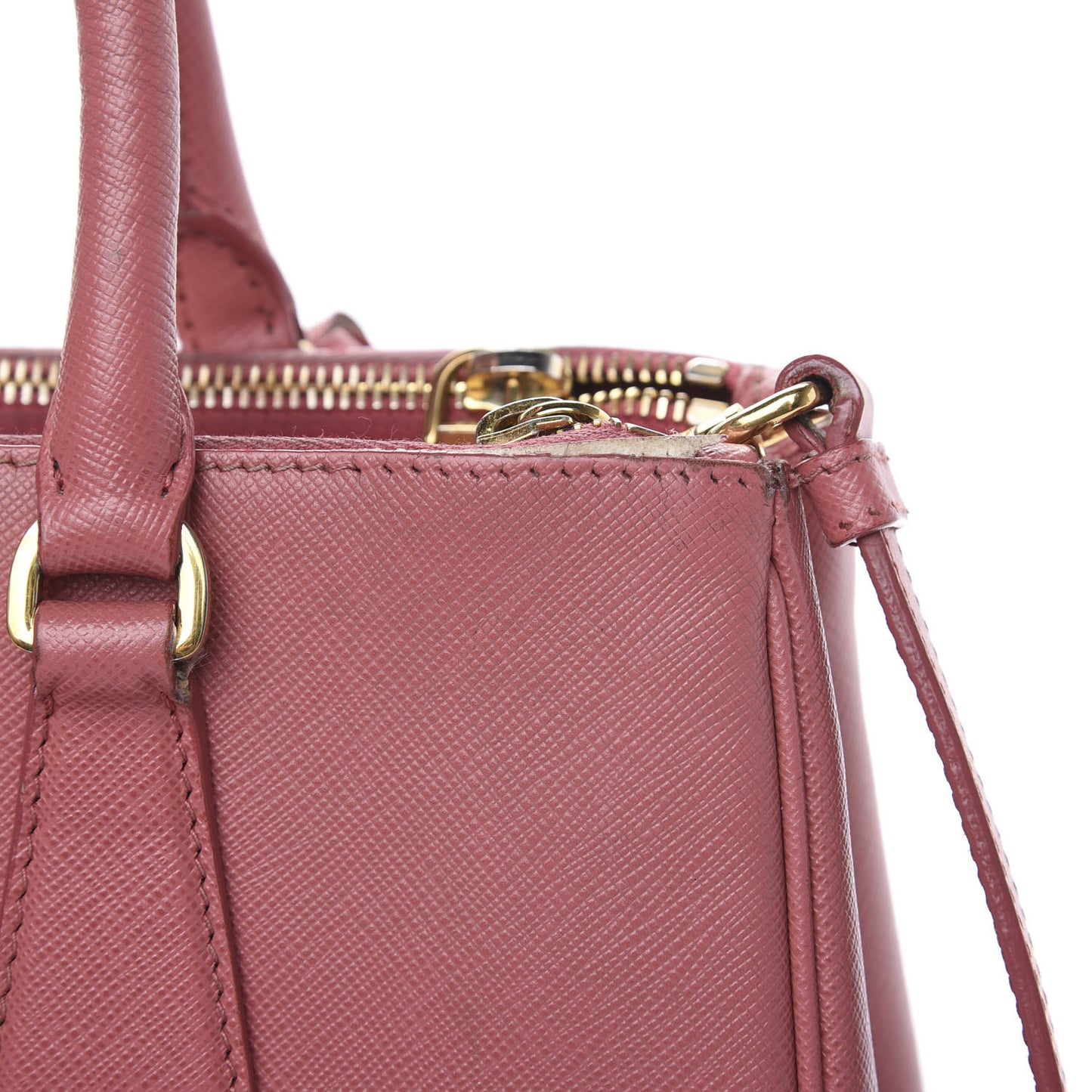 Saffiano Small Galleria Double Zip Tote Petalo