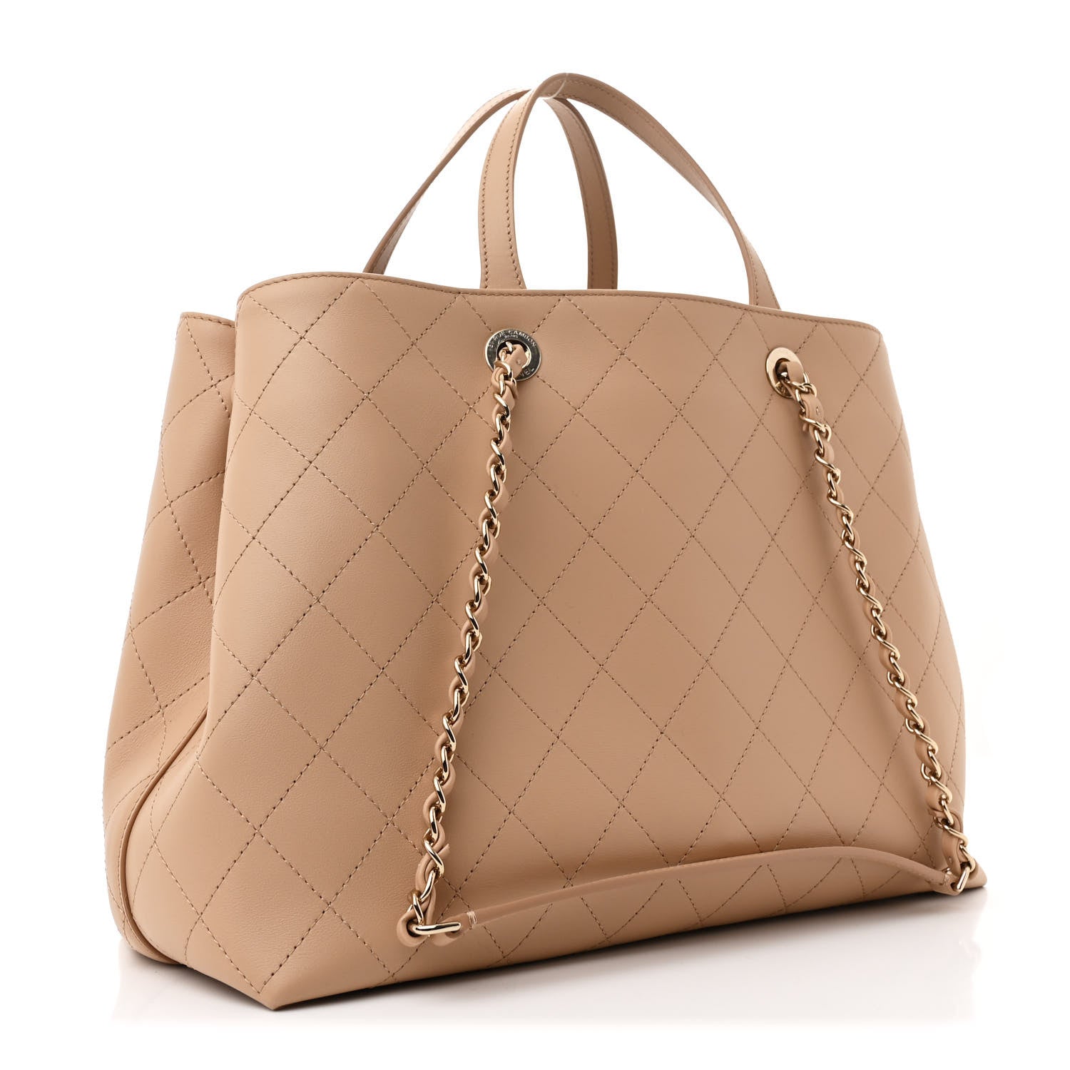 Chanel Calfskin Large Serial Shopper Tote Beige 3 of 10