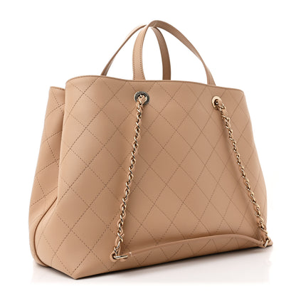 Chanel Calfskin Large Serial Shopper Tote Beige 3 of 10