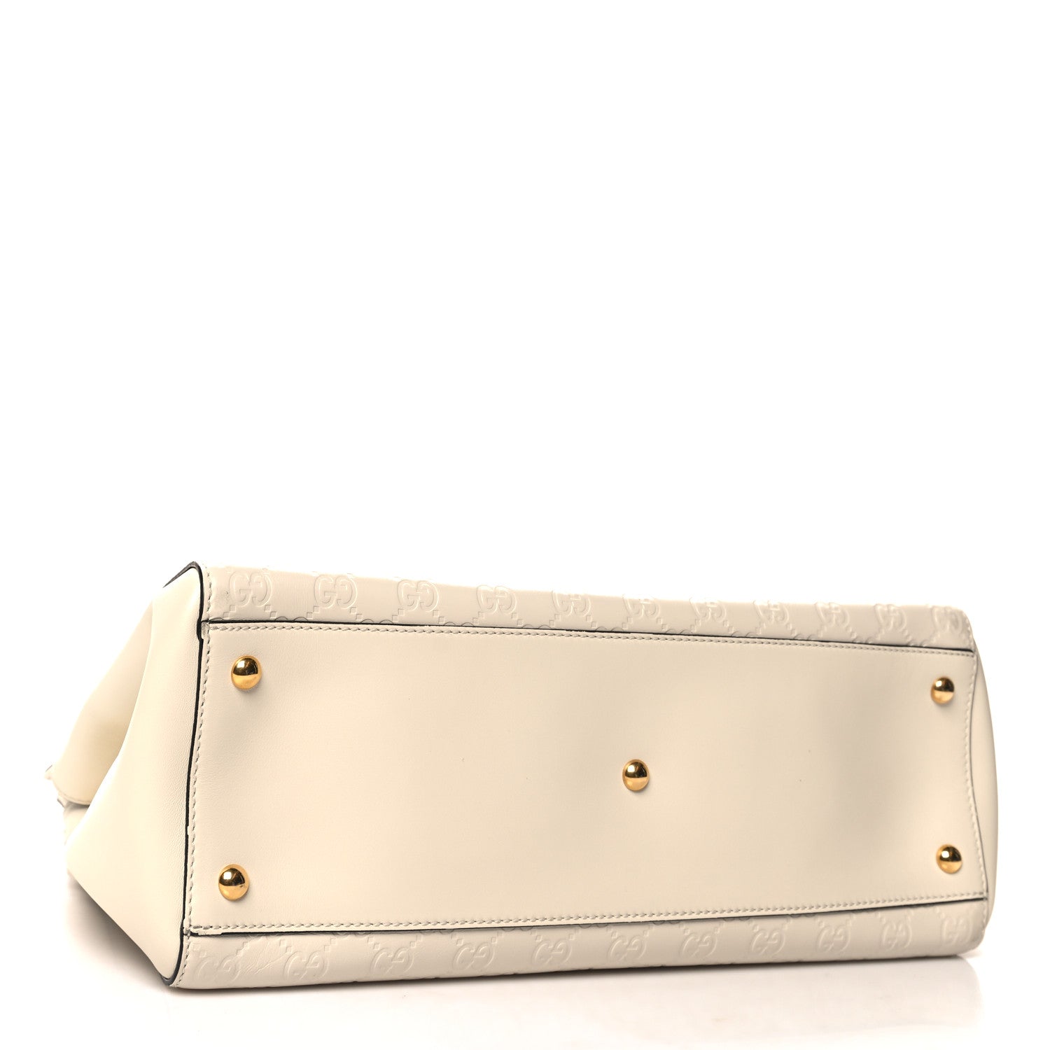 Gucci Guccissima Signature Large Shoulder Tote Bag Mystic White 4 of 10
