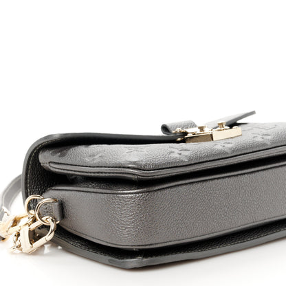 Louis Vuitton Shimmery Empreinte LV Ski Pochette Metis East West Gun Metal 8 of 10