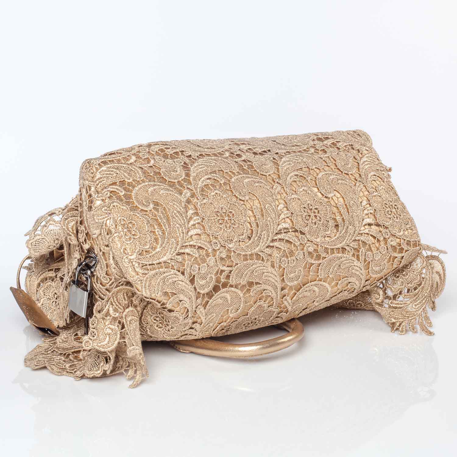 Prada Lace Pizzo S Bowler Gold 4 of 10
