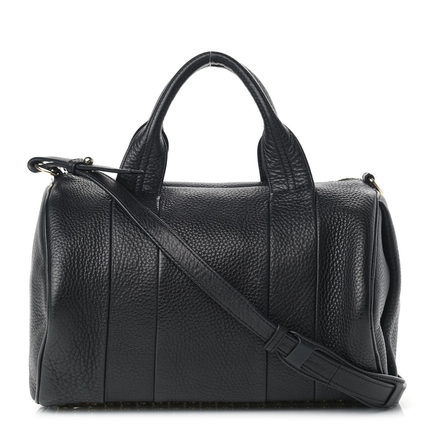 Pebbled Lambskin Rocco Black Pale Gold Hardware