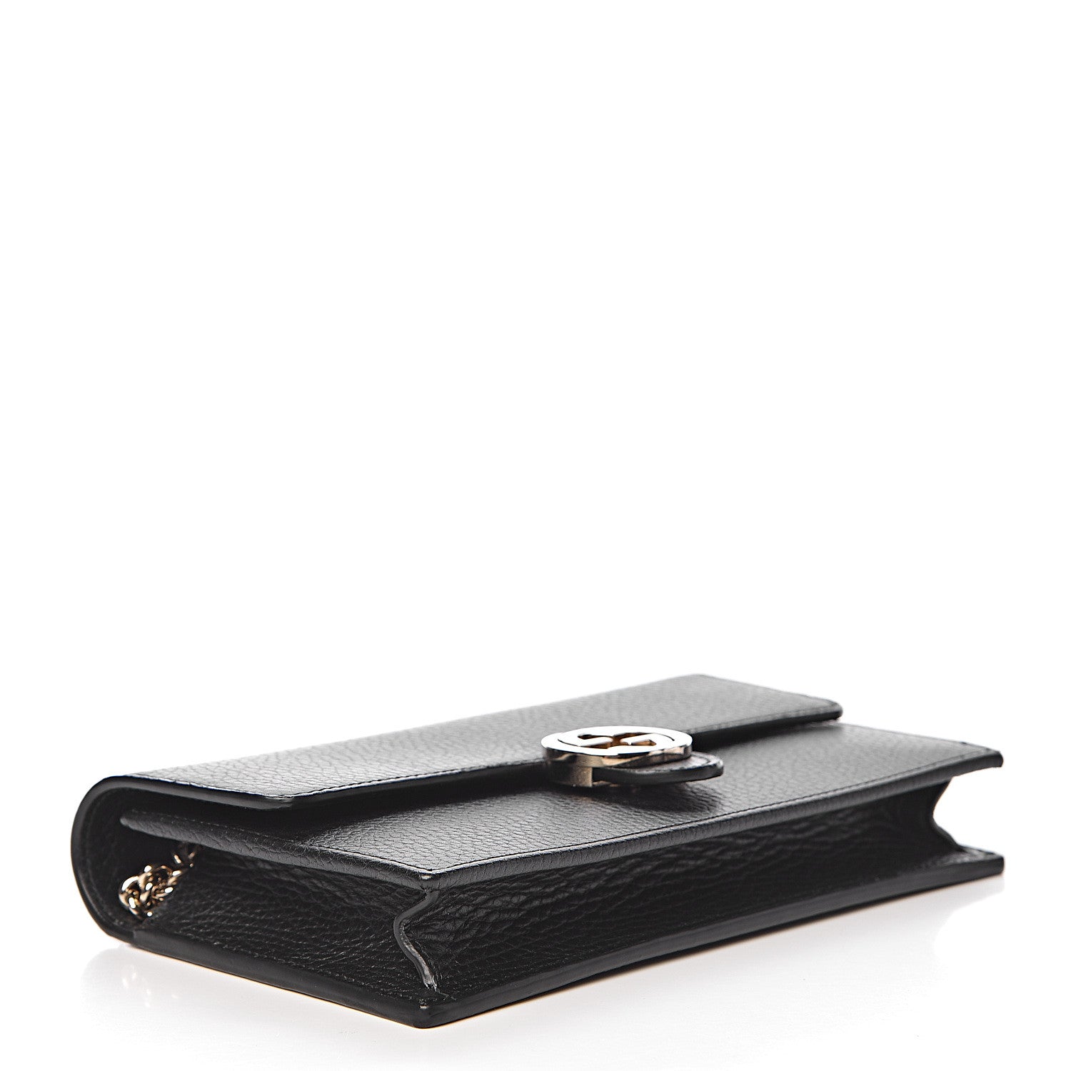 Gucci Dollar Calfskin Interlocking G Chain Wallet Black 4 of 11
