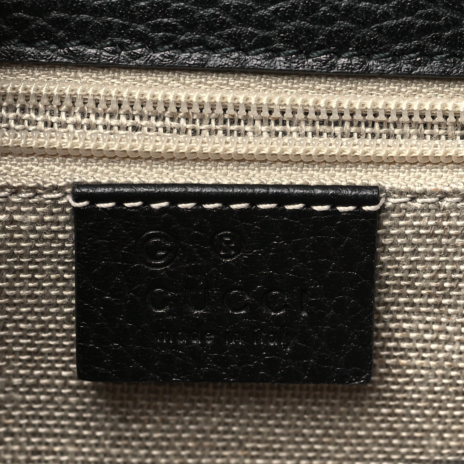 Gucci Dollar Calfskin Interlocking G Shoulder Bag Black 6 of 10
