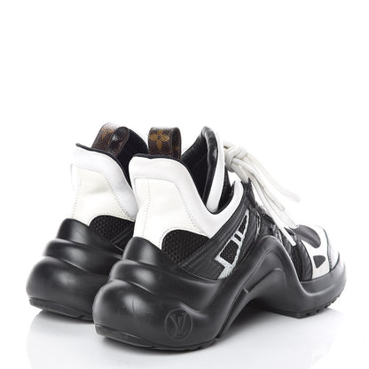Louis Vuitton Calfskin Technical Nylon LV Archlight Sneakers 36 Black White 4 of 10