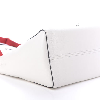 Miu Miu Goatskin Madras Zip Tote White 6 of 9