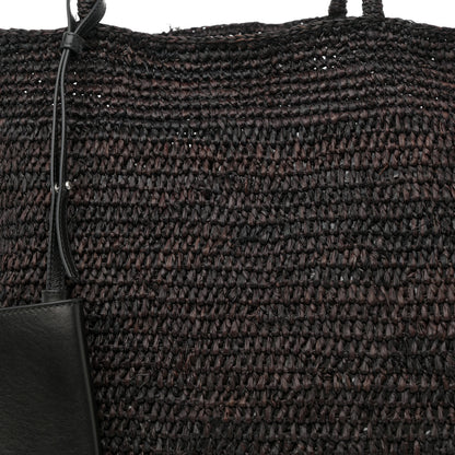 The Row Raffia Oregon Bag Black 9 of 14