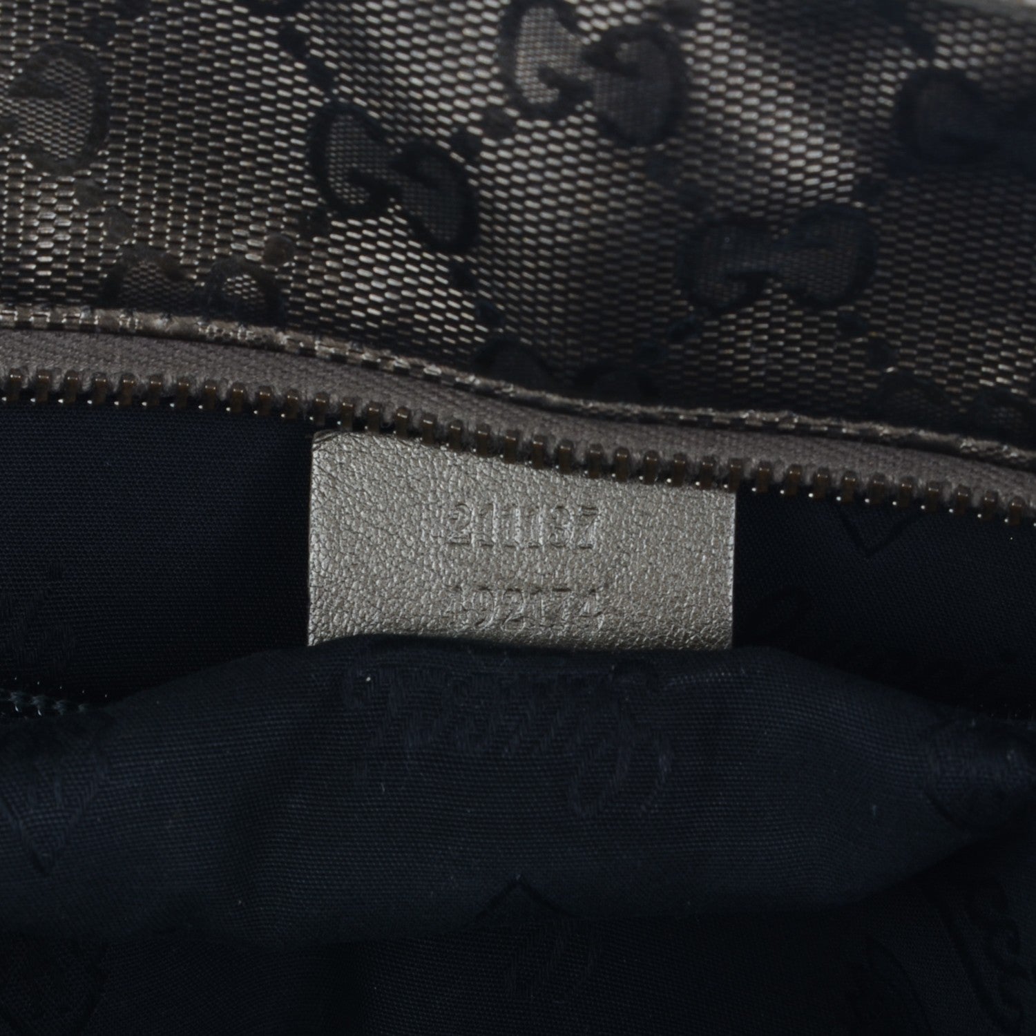 Gucci Imprime Monogram Medium Zippered Shopping Tote Pewter 9 of 13