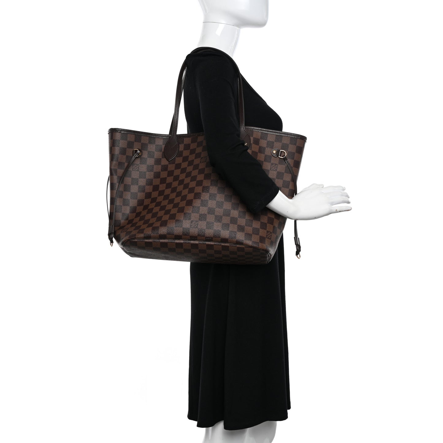 Damier Ebene Neo Neverfull MM Rose Ballerine