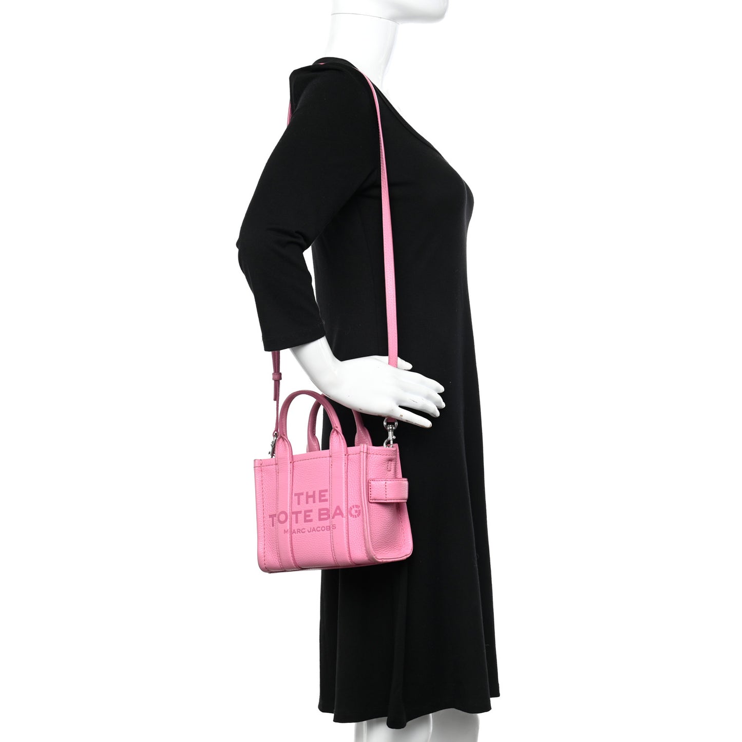 Grained Calfskin Mini The Tote Bag Candy Pink