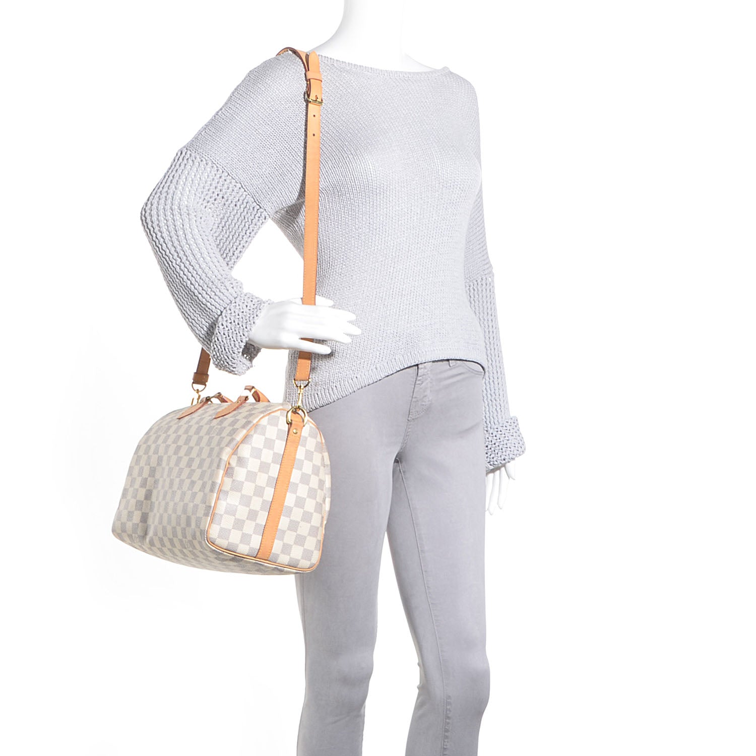 Louis Vuitton Damier Azur Speedy Bandouliere 30 2 of 8