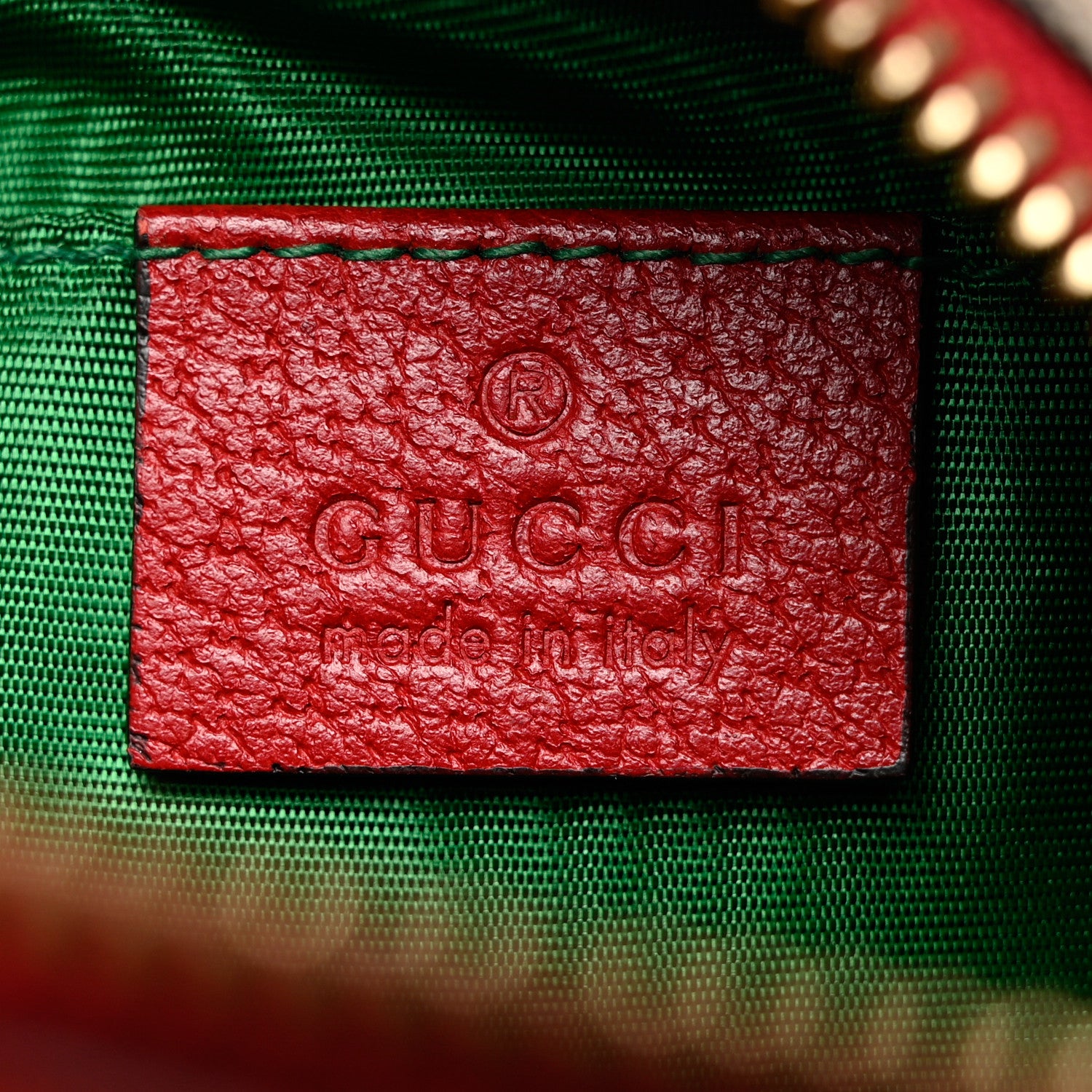 Gucci Soft GG Supreme Monogram Calfskin Medium Ophidia Cosmetic Case Beige Ebony Hibiscus Red 6 of 7
