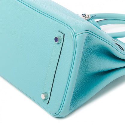Hermes Togo Birkin 30 Bleu Atoll 7 of 29