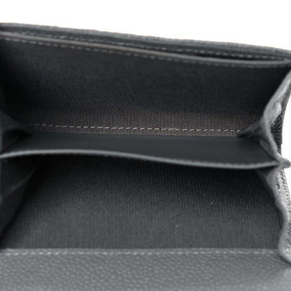 Chanel Caviar Chevron Quilted Boy Flap Card Holder Grey 5 of 10
