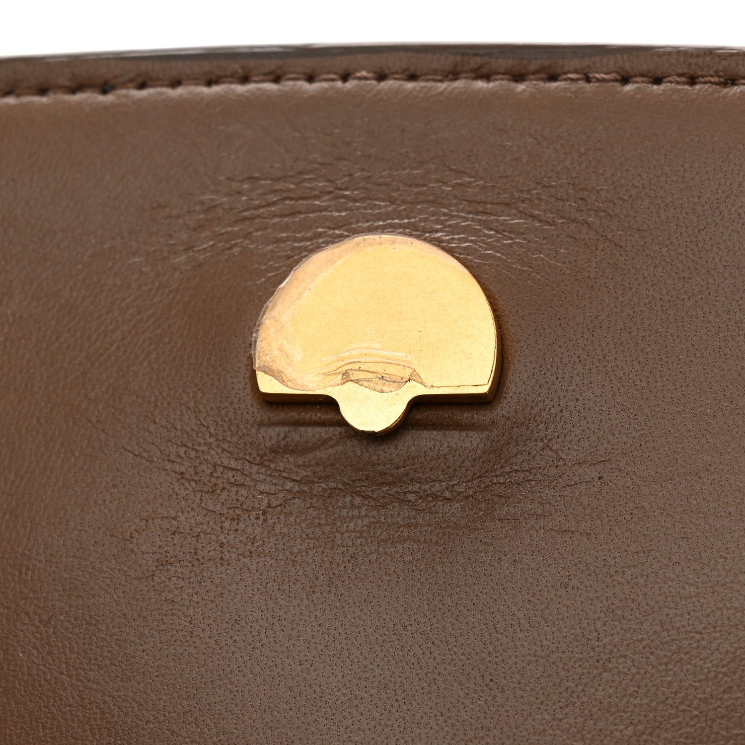 The Row Calfskin Large Julien Shoulder Bag Dark Taupe 12 of 12