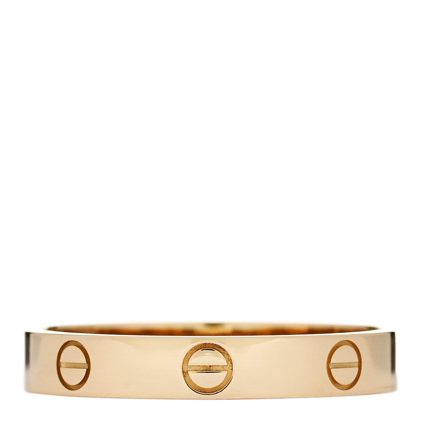 18K Yellow Gold 3.5mm LOVE Wedding Band Ring 63 10.25