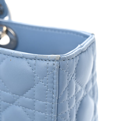 Christian Dior Lambskin Cannage Large Lady Dior Light Blue 14 of 15