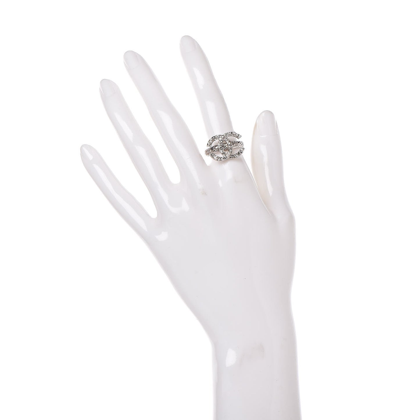 Crystal CC Ring 6 Silver