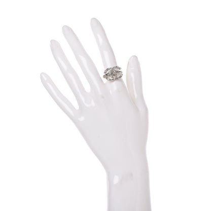 Chanel Crystal CC Ring 6 Silver 2 of 4