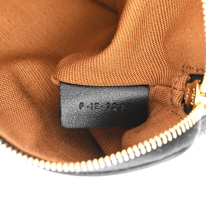 Celine Triomphe Canvas Logo Coin and Card Pouch With Hook Black 7 of 9