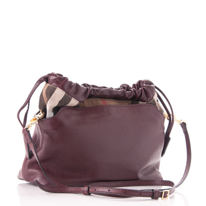 Burberry Calfskin House Check Little Crush Deep Claret 3 of 9