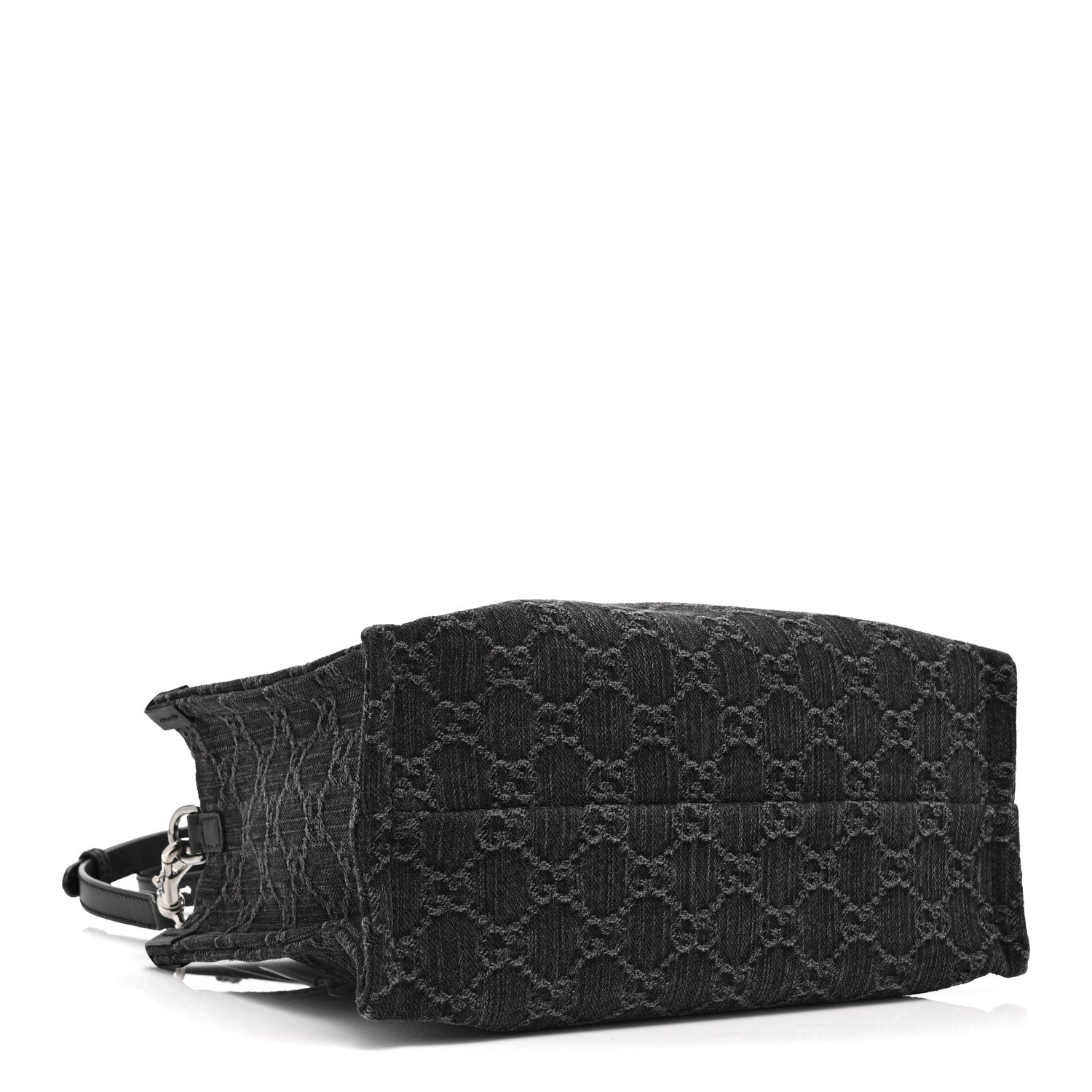 Gucci Denim Ophidia GG Monogram Tote Medium Black Grey 5 of 12